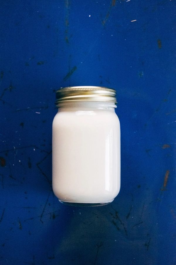The Quiet Jar Candle, white soy candle in a mason jar